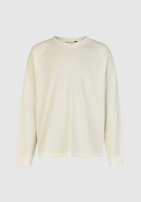 Cleptomanicx Thermal Sweatshirt marshmallow – Front view