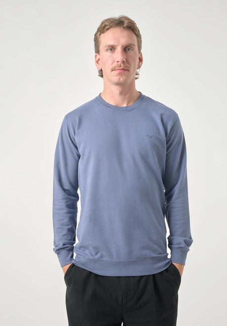 Cleptomanicx Ligull Sweatshirt nightshadowblue – Vooraanzicht