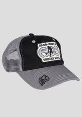 Passport Packers Trucker Strapback black-steel Vorderansicht