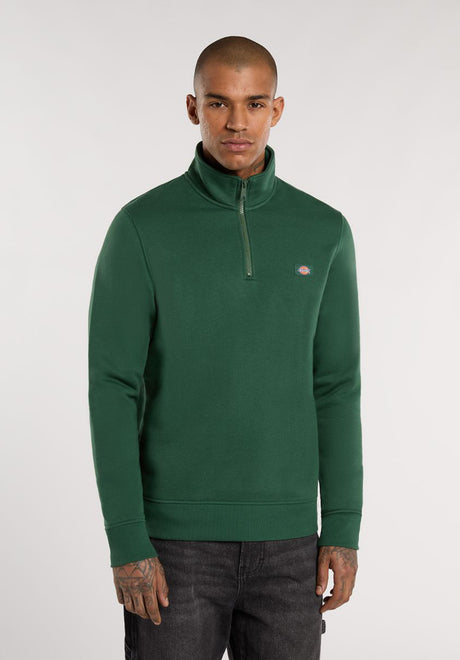 Oakport Quarter Zip pineneedlegreen Vorderansicht