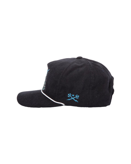 Bait Shop Unstructured Snapback navy Seitenansicht