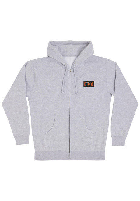 Independent Built To Grind Span Heavyweight Sweat capuche zippé grey-heather – Vue de dos