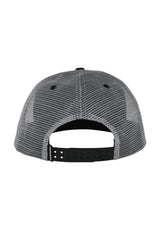 Rhino Span Mesh Trucker Unstructured Snapback black-grey Closeup1