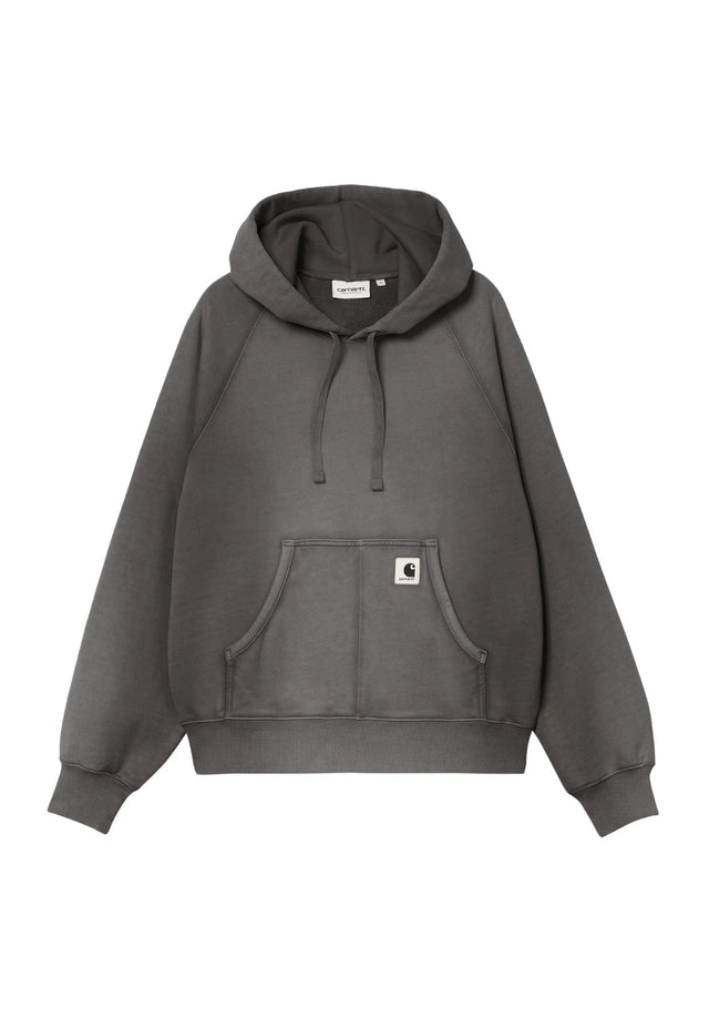W Hooded Hudson Sweat blackchalkwash Vorderansicht