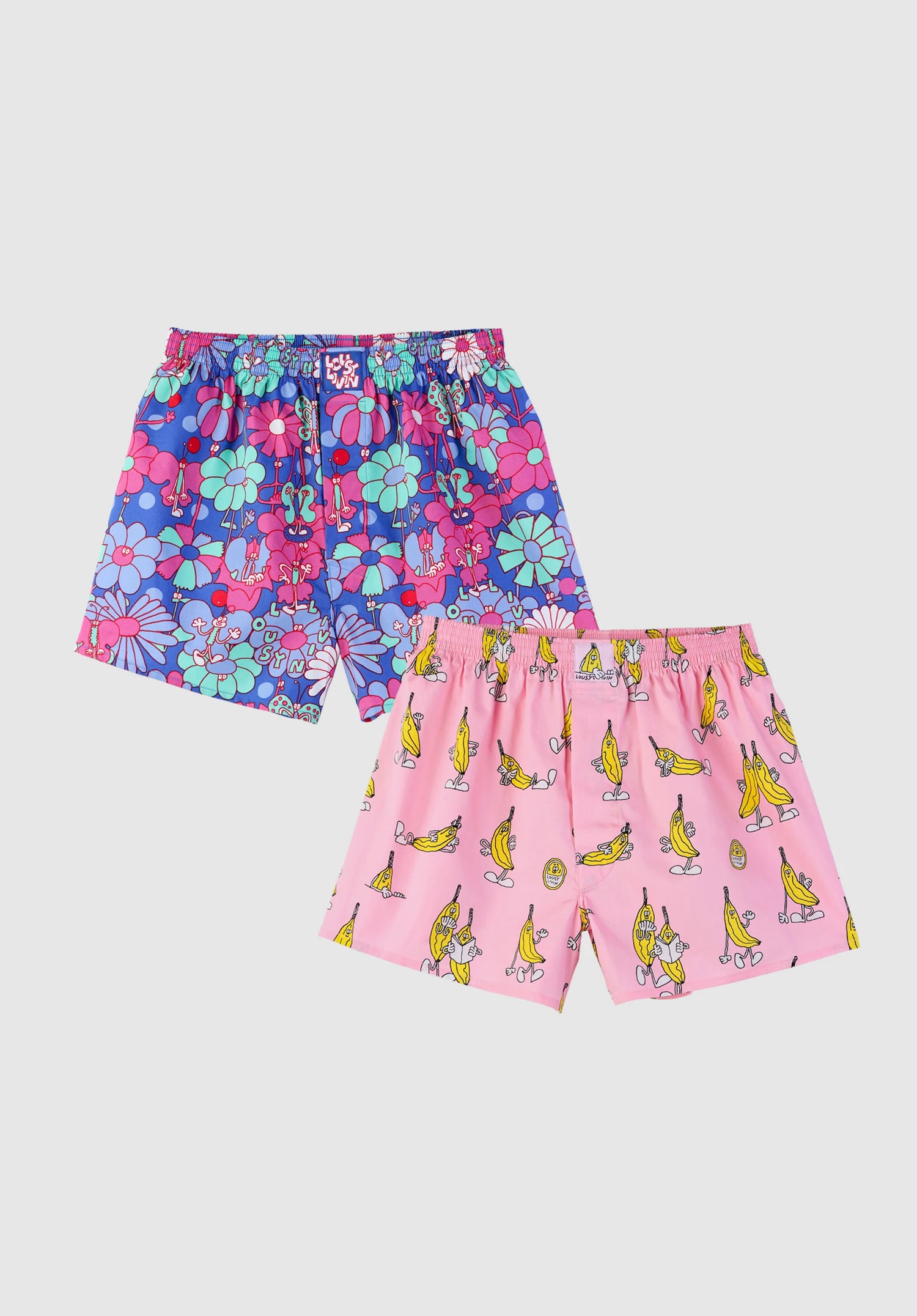 Lousy Livin 2Pack Boxer Shorts Butterfly E Pink Banana Intimo Lousy Livin 2Pack Boxer Shorts Butterfly E Pink Banana Intimo