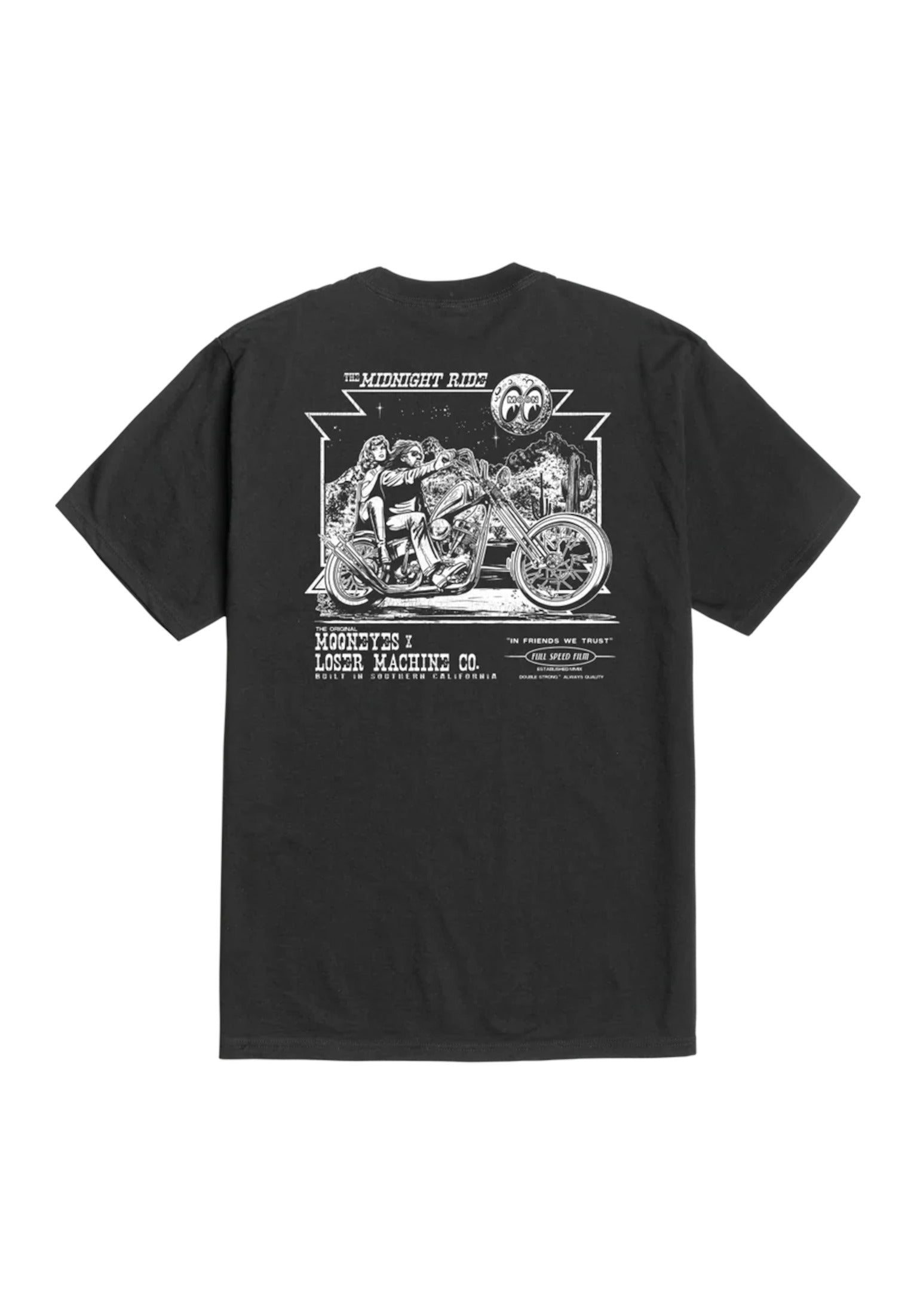 x Mooneyes Midnight Ride Loser-Machine T-Shirt in black for men