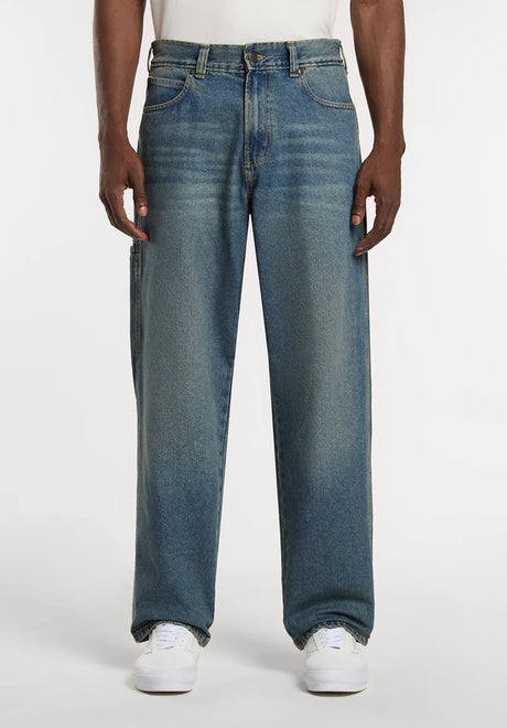 Dickies 958 Baggy Tapered Work Jeans khakitintedblue – Front view