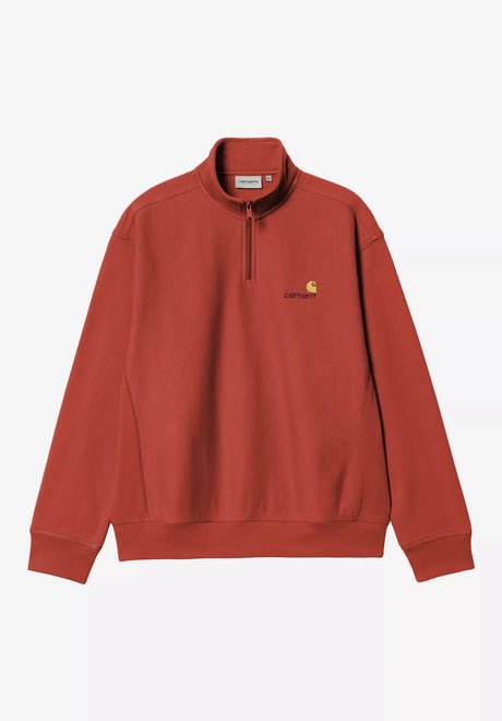 Half Zip American Script oxidered Vorderansicht