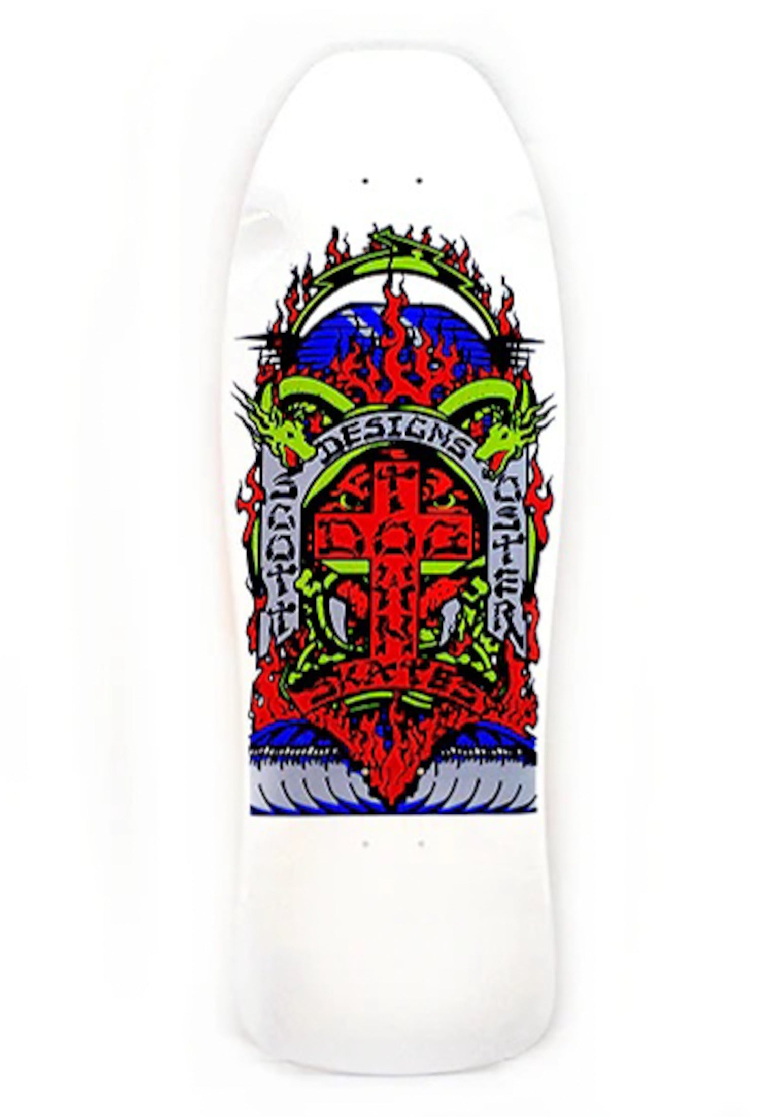 Scott Oster 80's Reissue Dogtown Deck in gloss white-blue