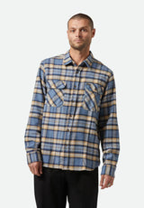 Bowery Flannel azureblue-washednavy-sand Vorderansicht