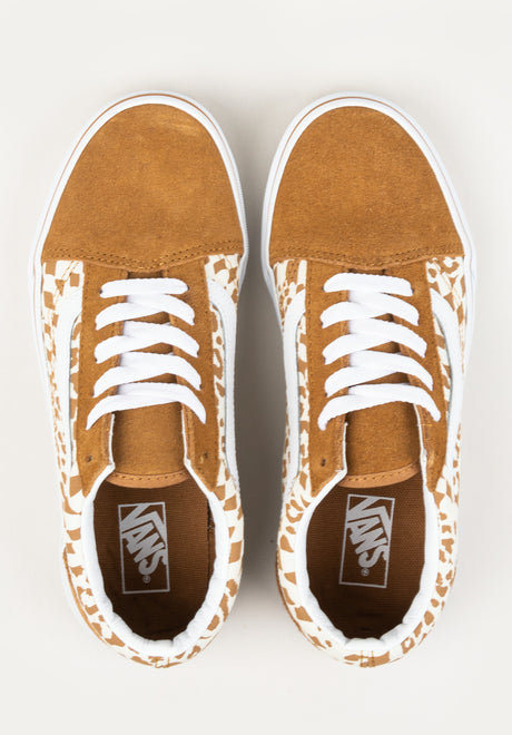 Old Skool Kids Girls leopard-popbrown-truewhite Closeup2