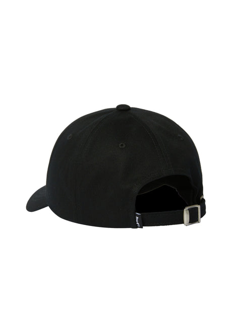 89 Embroidered 6 Panel CV Hat black-white Rueckenansicht