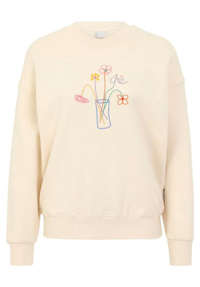 Stitch Flower Crew undyed Vorderansicht