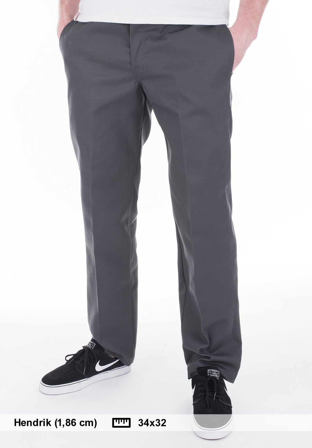 Slim Straight Dickies Work Pant WP873 charcoal Vorderansicht