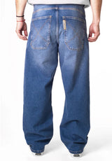 X-Tra Baggy Wiskers Denim vintage-blue Rueckenansicht
