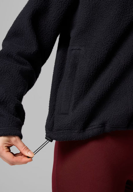 Jasper Ridge Pebbled Fleece Full Snap black Closeup1