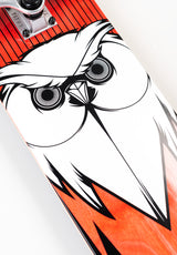 Blackbird Owl black-red-white Seitenansicht