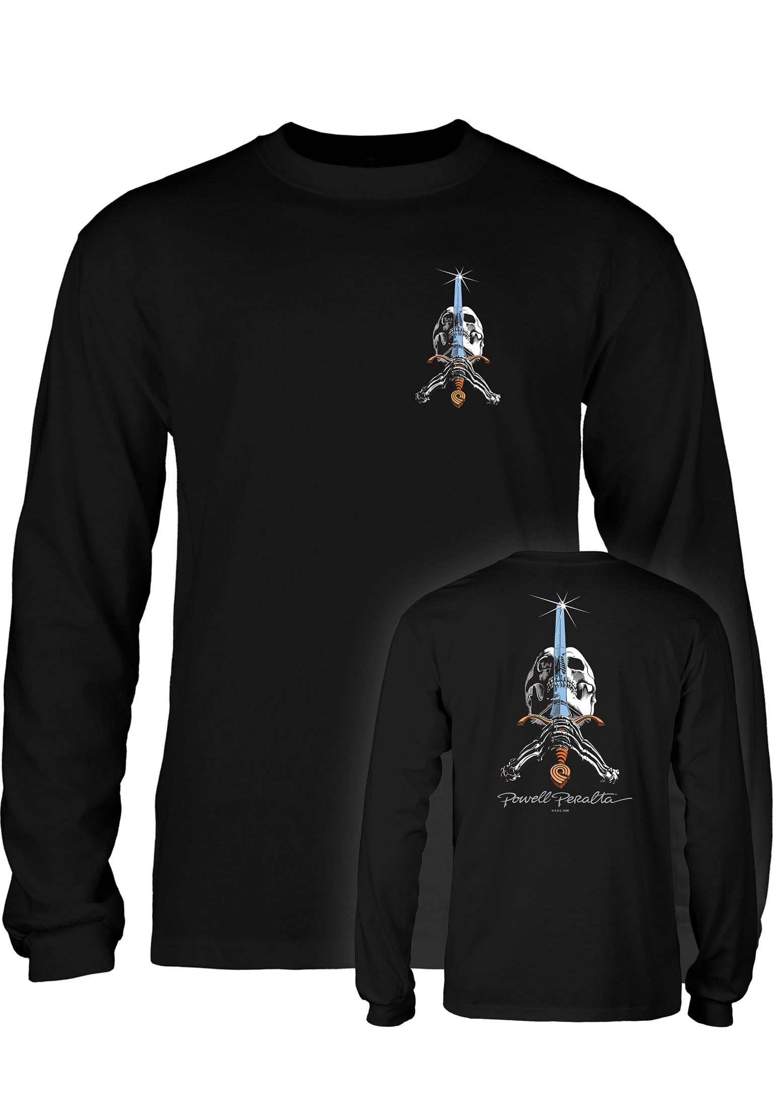 Skull & Sword Powell-Peralta Longsleeve in black for men – TITUS