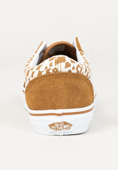 Old Skool Kids Girls leopard-popbrown-truewhite Seitenansicht