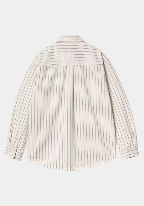 Hendry Shirt Jac seatonstripewax-darknavyrinsed Rueckenansicht