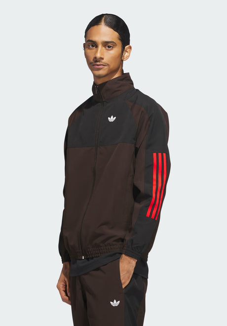 Gatsele Track Jacket brown-black-red Vorderansicht