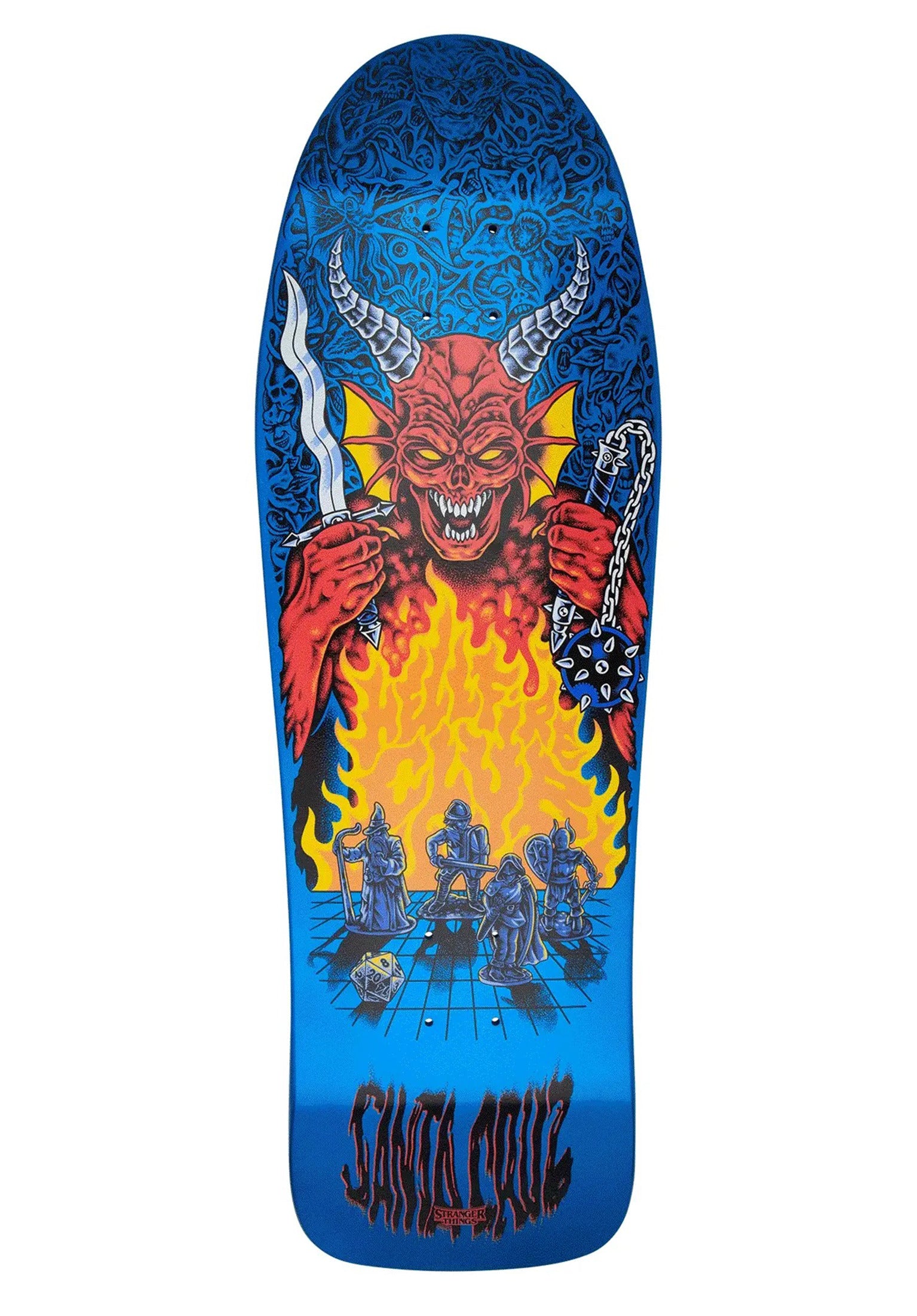 X Stranger Things Knox Hellfire Pit Santa-Cruz Deck in glow-in-the