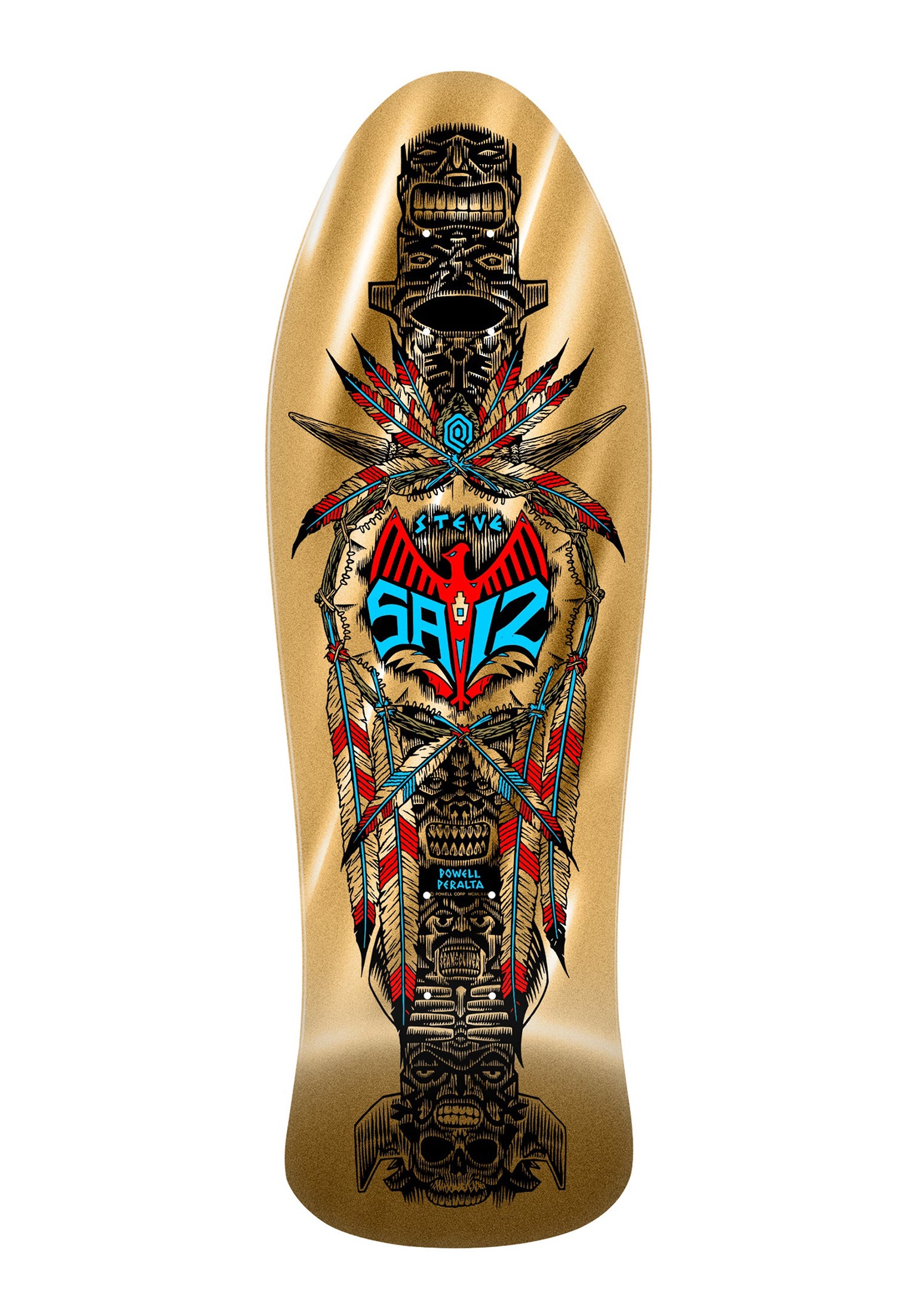 Steve Saiz Totem Powell-Peralta Deck in gold-foil – TITUS