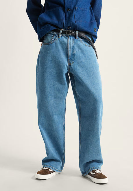 Check 5 Baggy Denim Pant stonewashblue Vorderansicht