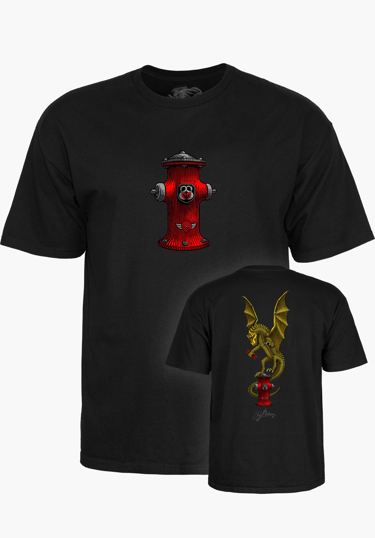 Andy Anderson Hydrant Powell-Peralta T-Shirt in black for men – TITUS