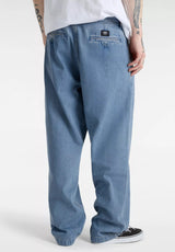 Authentic Chino Loose Pant stonewash-blue Rueckenansicht