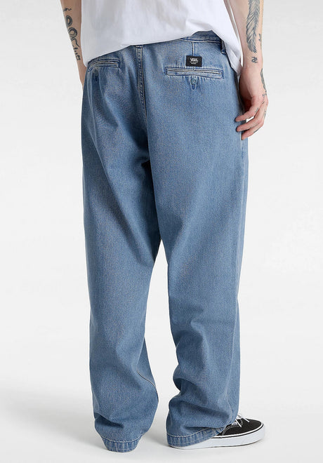 Authentic Chino Loose Tprd Pltd Dm Pant stonewash-blue Rueckenansicht