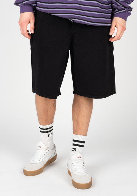 Billow Denim Short black Vorderansicht