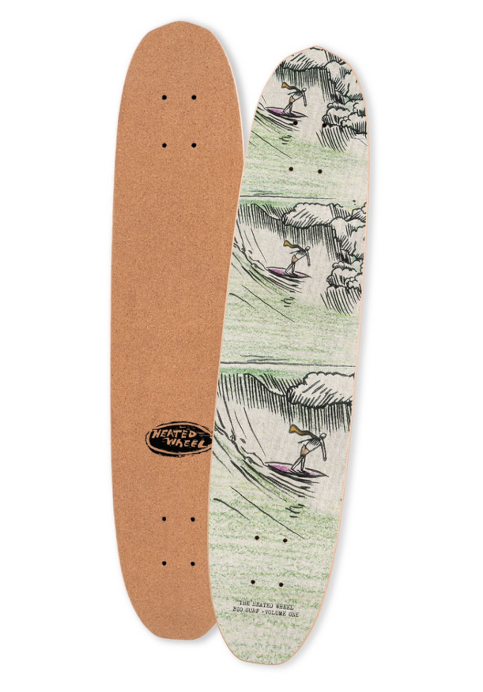 Bio Surf Cork Top Polarizer The Heated Wheel Deck in multicolored
