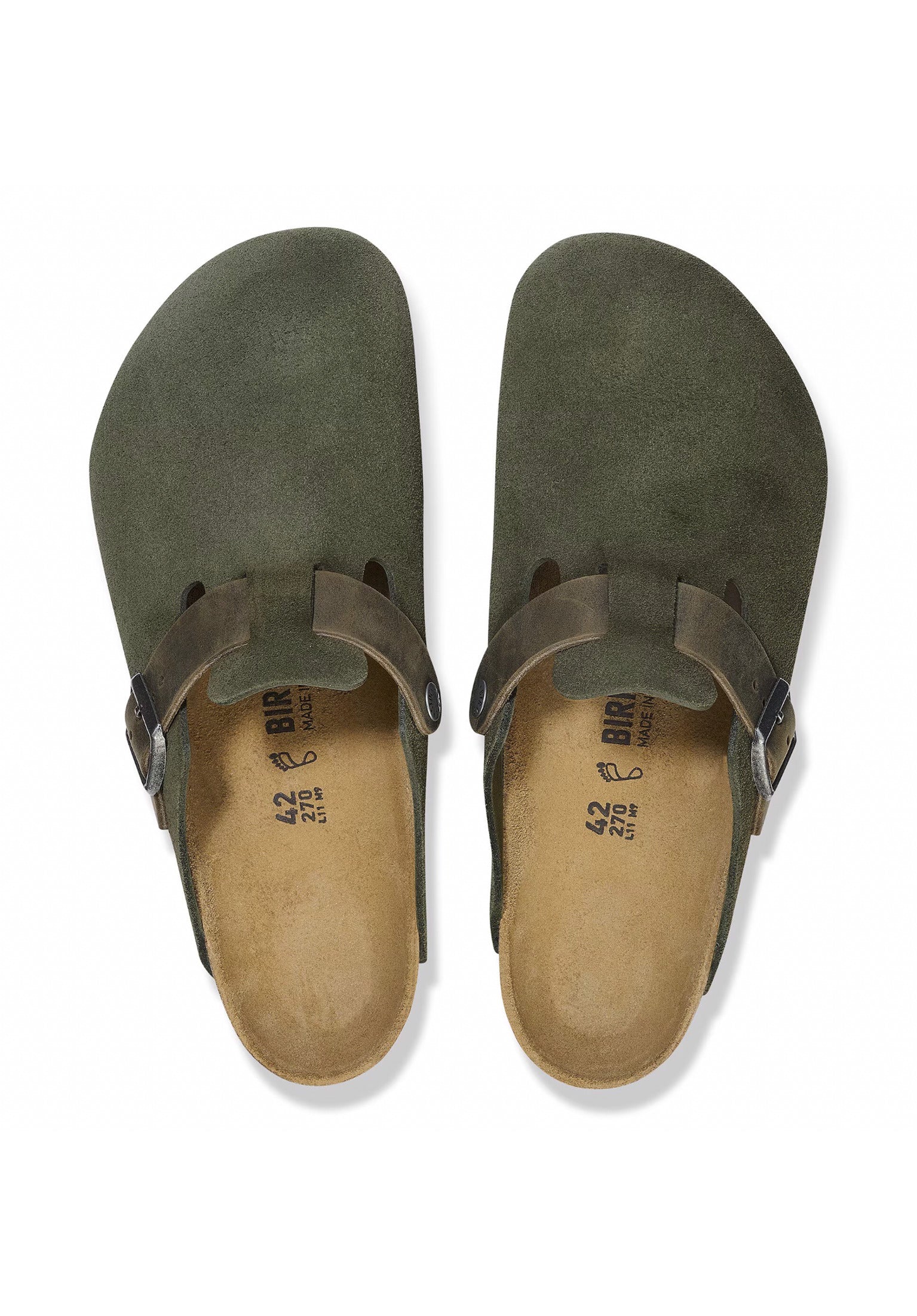 Boston Mixed Leather Birkenstock Mens Shoes in thyme for men – TITUS