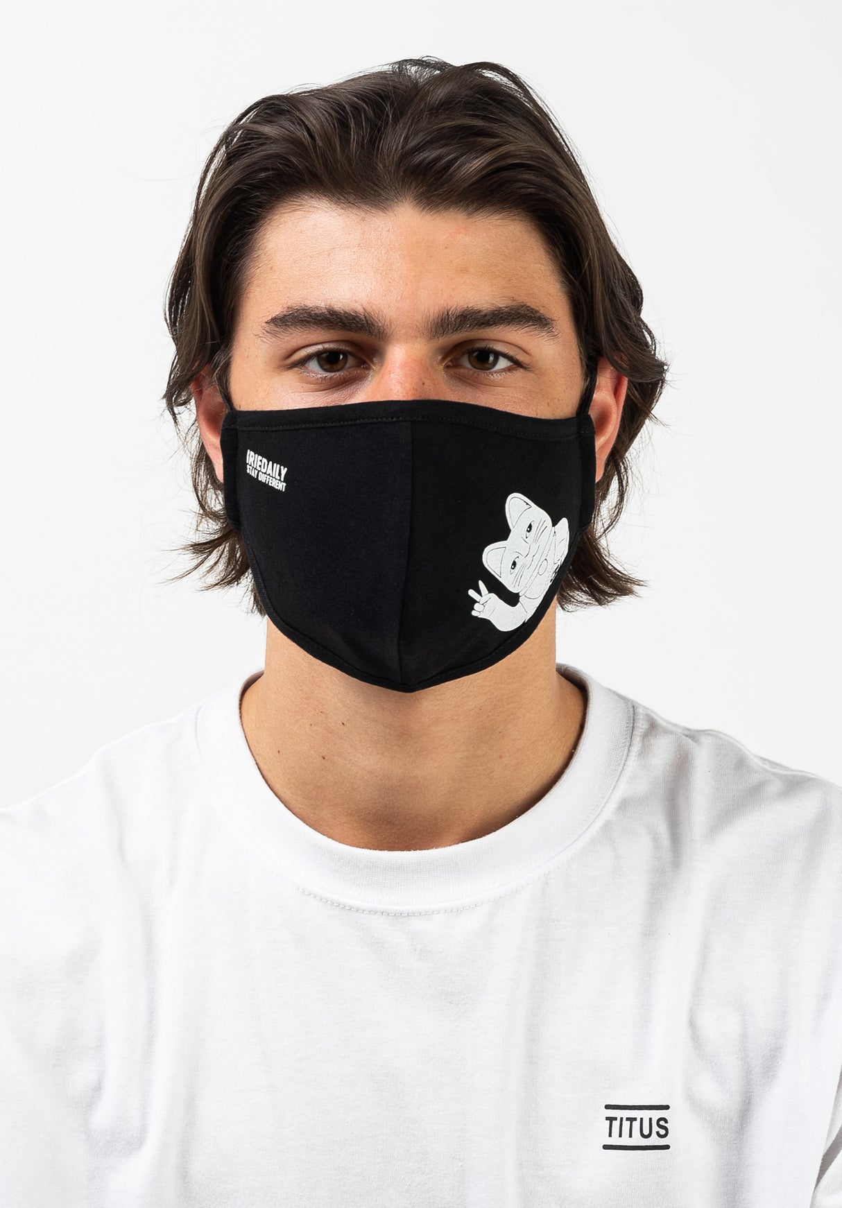 Bye Bye Cat Mask black Rueckenansicht