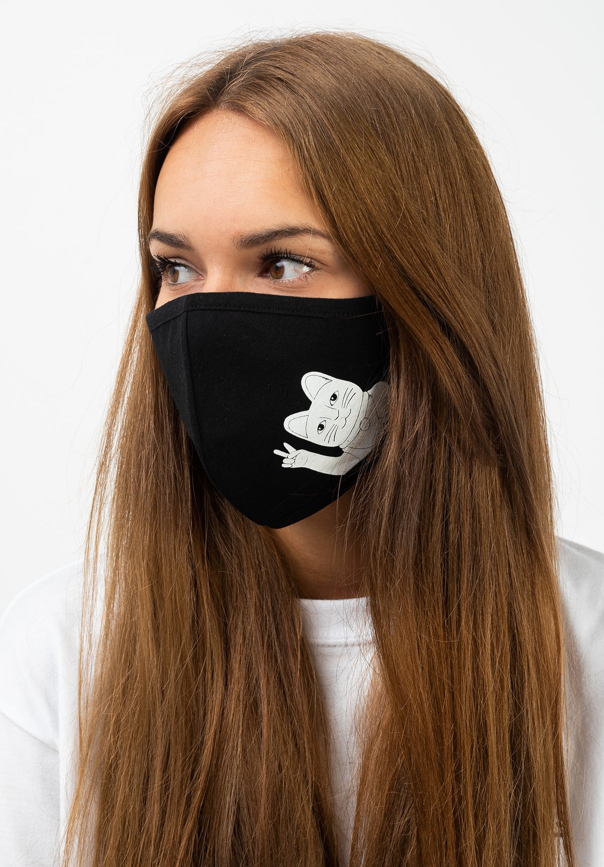 Bye Bye Cat Mask black Seitenansicht