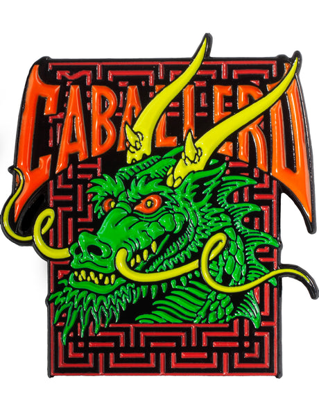 Cab Street Dragon Lapel Pin green Vorderansicht