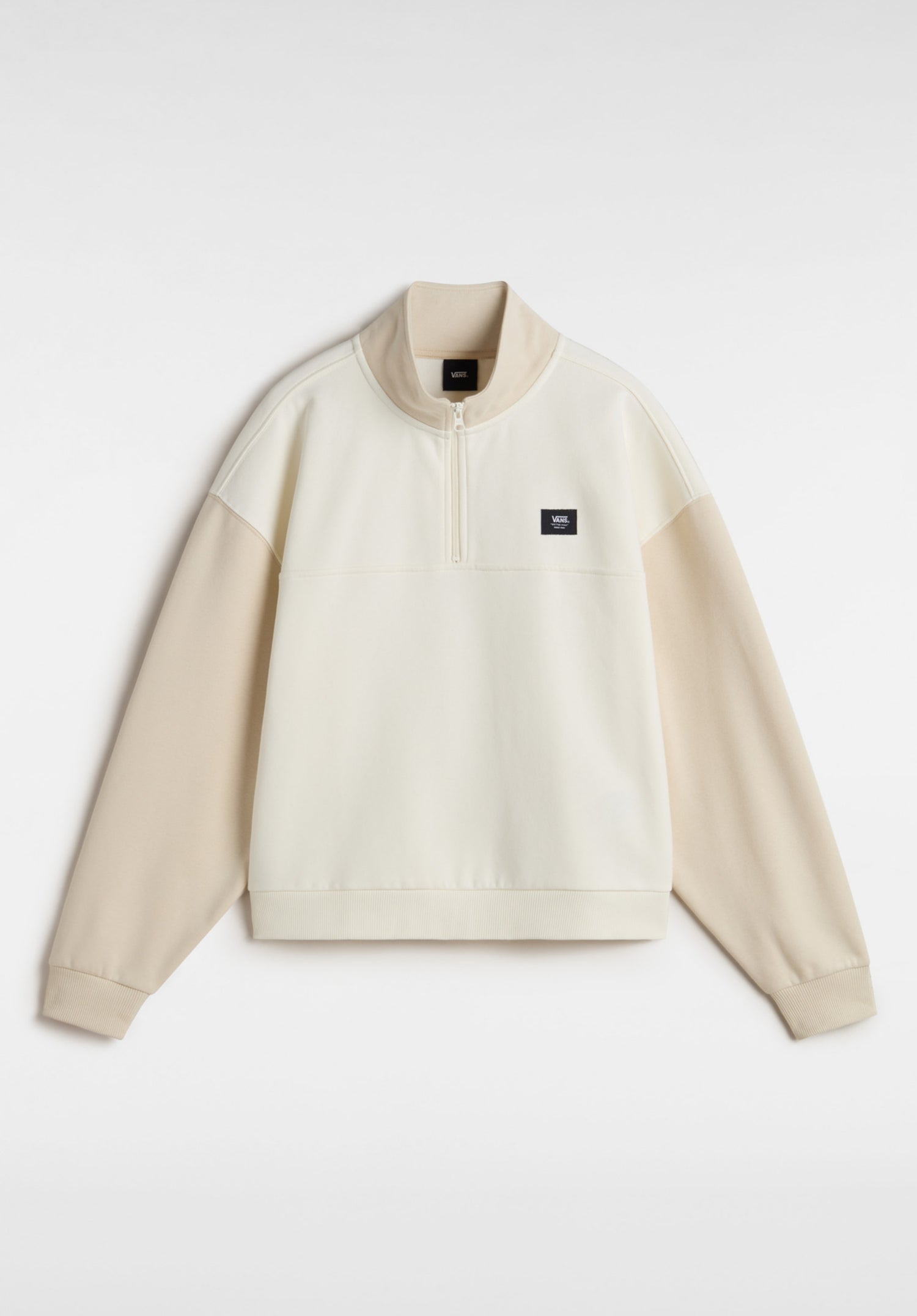 Colorblock Half Zip Mock marshmallow-oatmeal Vorderansicht Zoom Image
