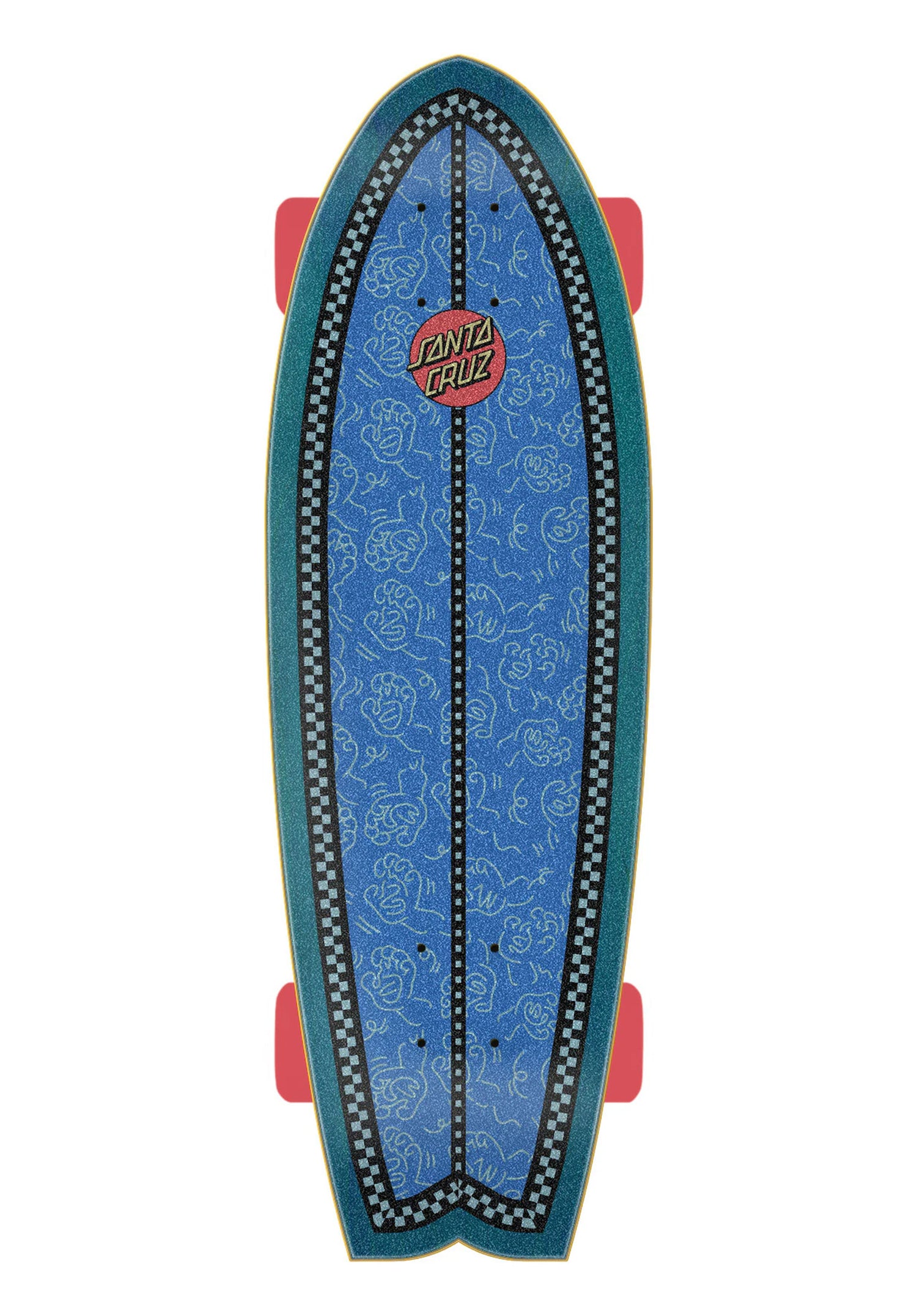 Contour Hand Repeat Dot Shark Cruzer red-blue Rueckenansicht Zoom Image