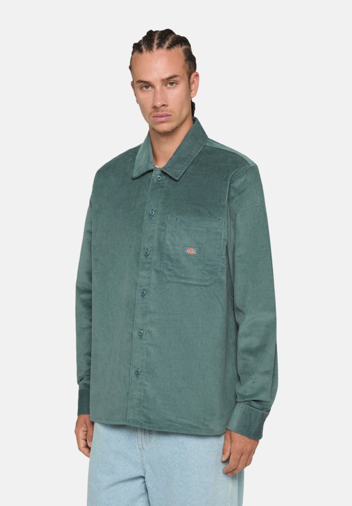 Corduroy Shirt lincolngreen Vorderansicht