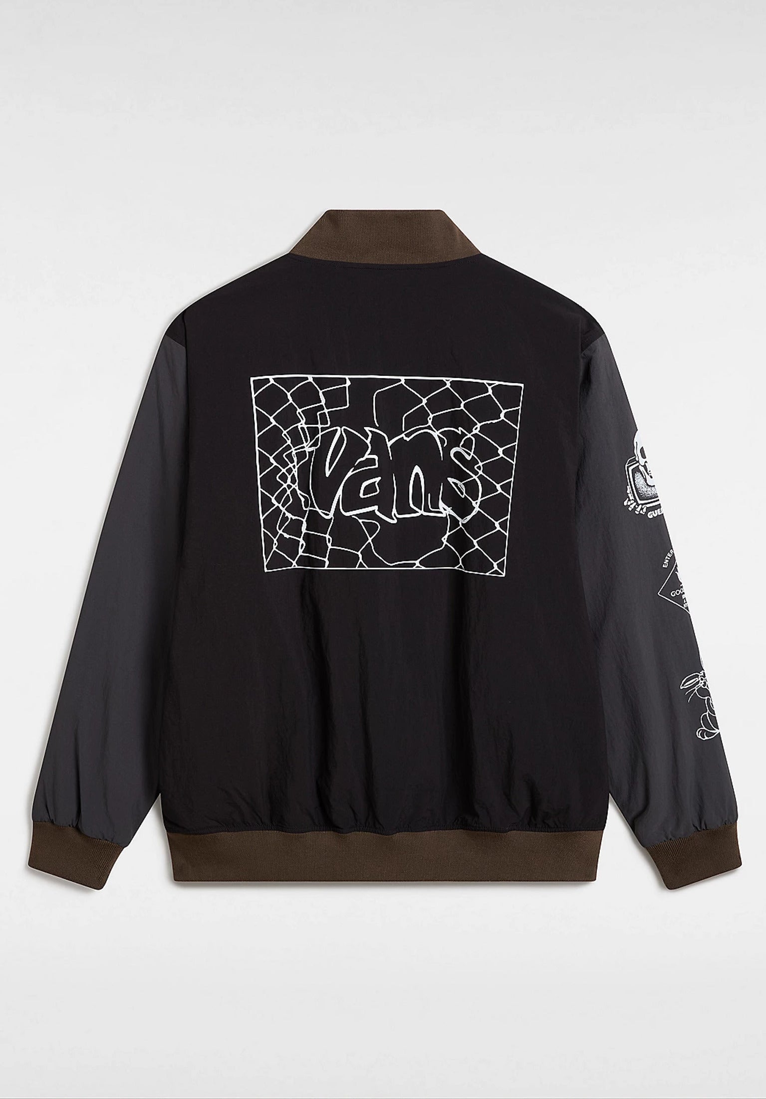 Crazy Eddy Baseball Jacket Vans Light Jacket in black