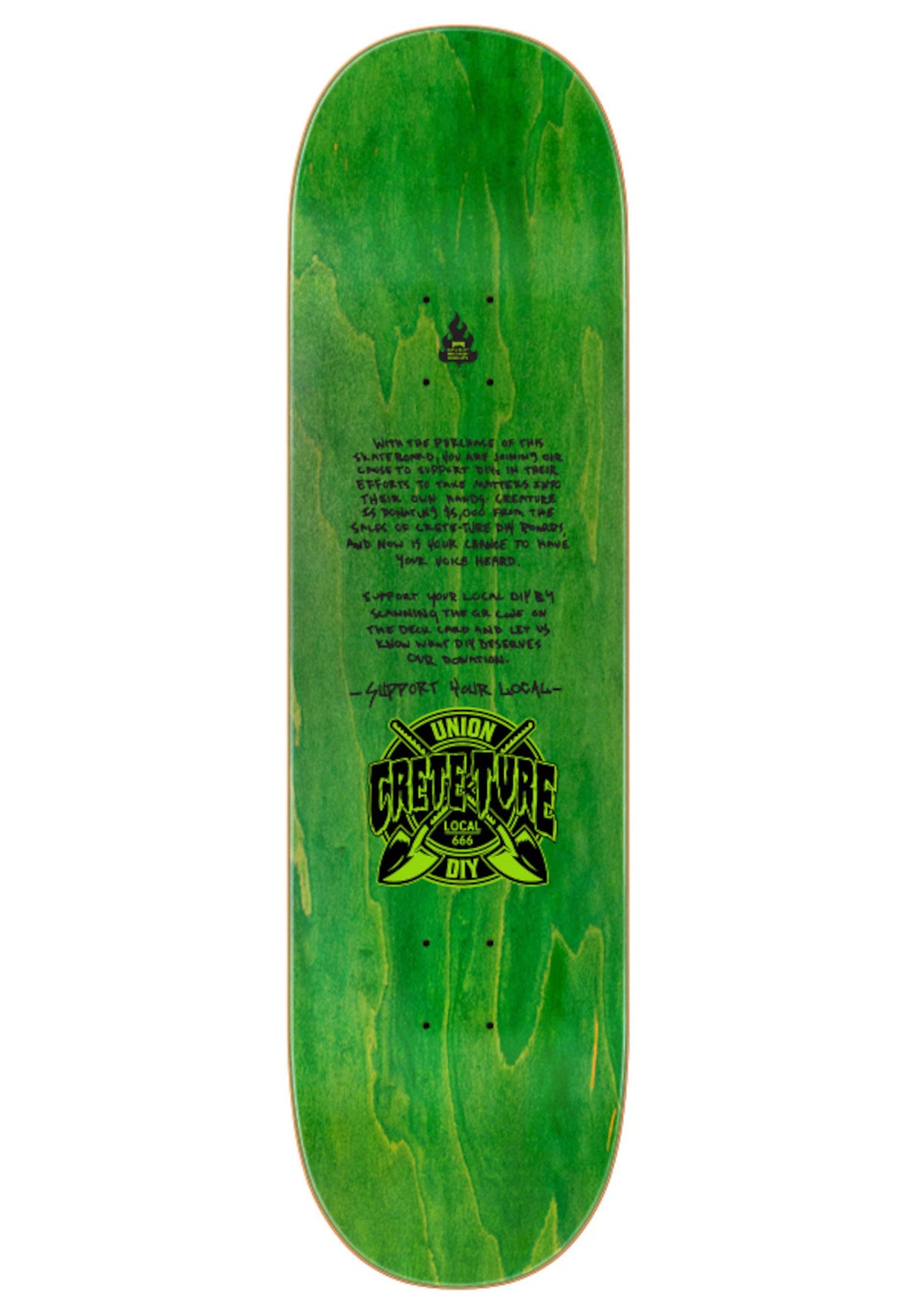 Crete-Ture DIY SM green Rueckenansicht