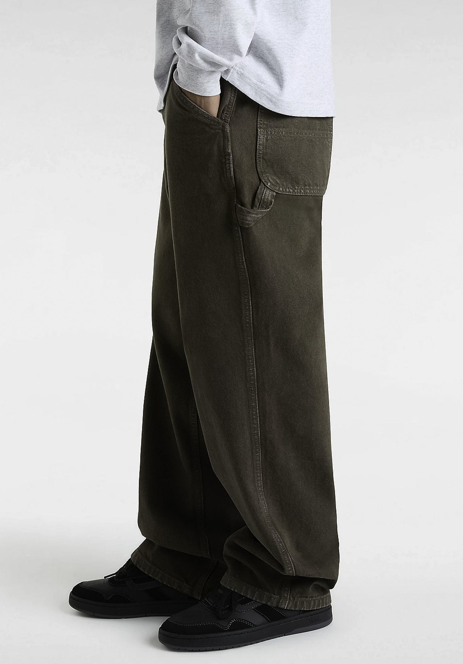 Drill Chore Carpenter Loose Denim turkishcoffee Closeup1 Zoom Image