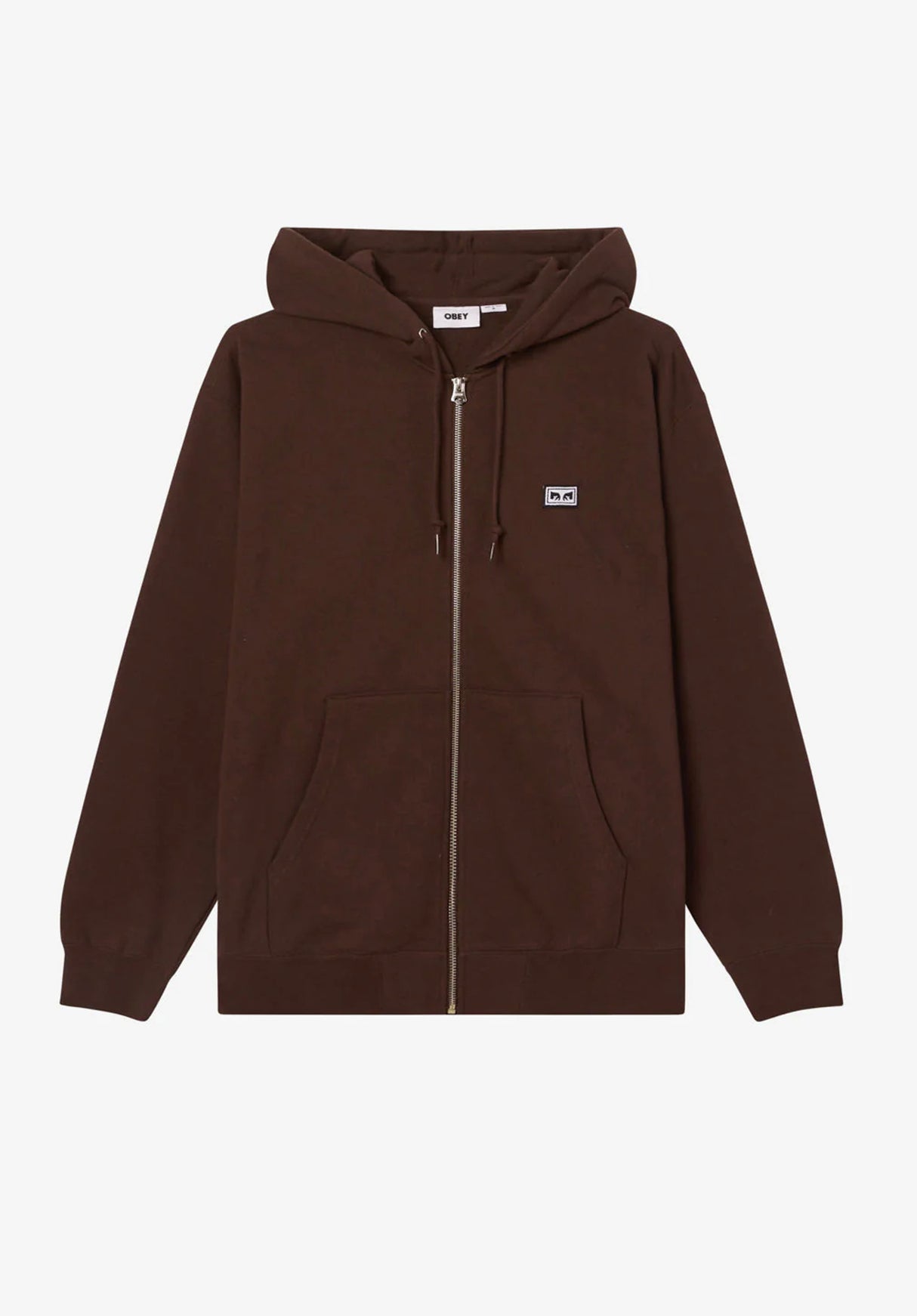 Established Works Eyes Zip Hood javabrown Vorderansicht