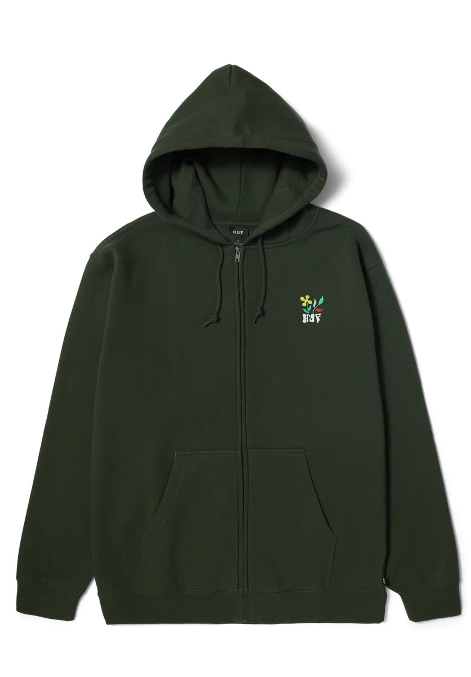 Flower HUF Hoodie in hunter-green for men – TITUS