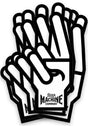 Good Luck Fingers Large Stickers Pack of 25 white Vorderansicht