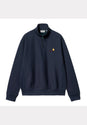 Half Zip American Script airforceblue Vorderansicht