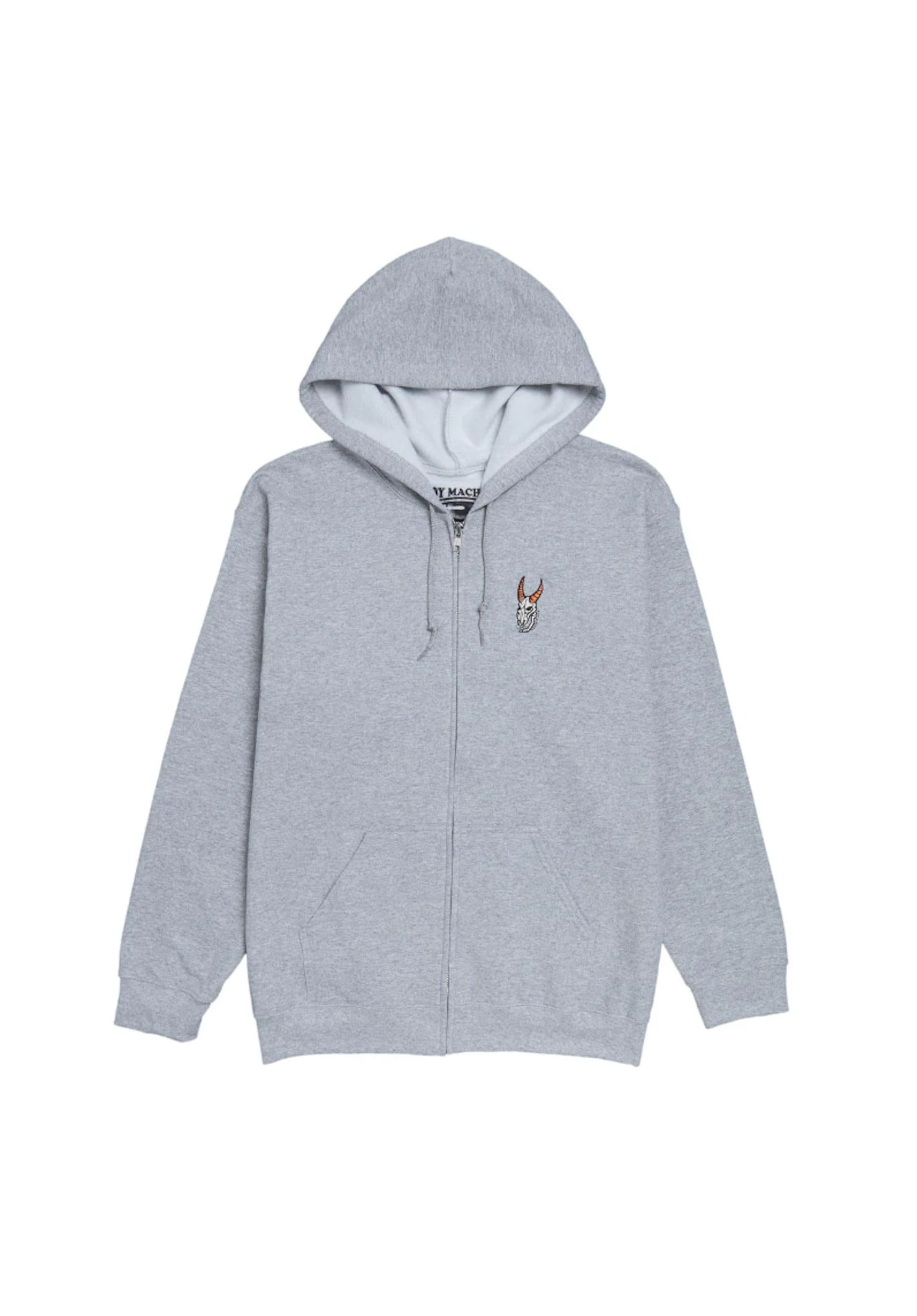 Heavy Metal Toy-Machine Zip-Hoodie in heathergrey for men – TITUS