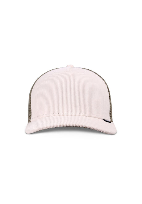 HFT Casual Cord`n Mesh offwhite-olive Rueckenansicht