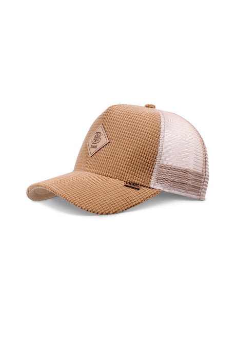 HFT Waffle Cord beige Vorderansicht